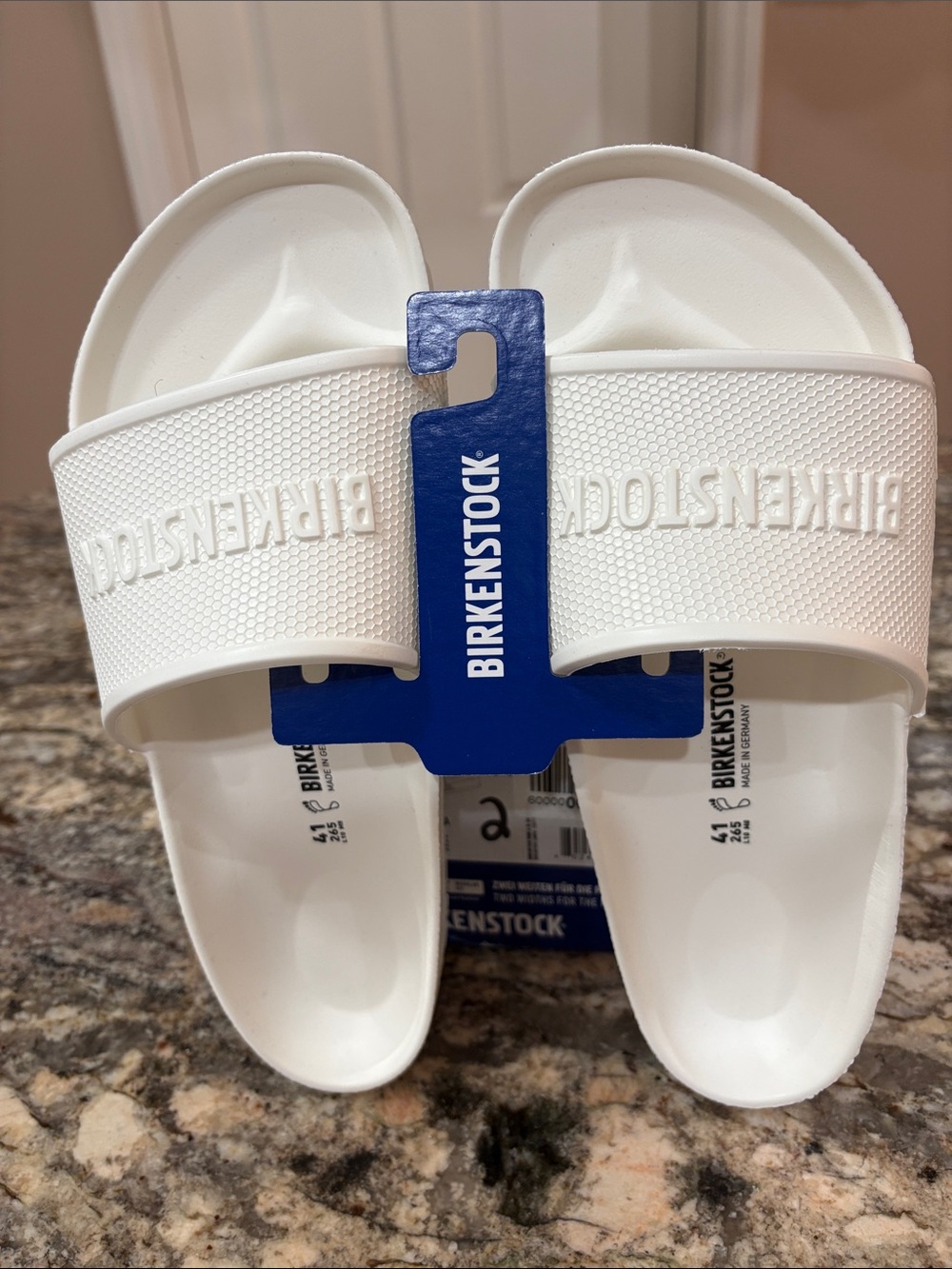 NWT Birkenstock White EVA Slide Sandal
